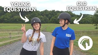 YOUNG EQUESTRIAN VS OLD EQUESTRIAN funny 😂 [upl. by Lerud]