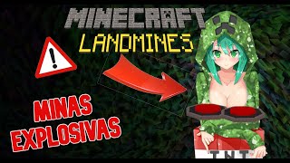 😎MINAS EXPLOSIVAS EN SURVIVAL💥  LANDMINES MOD  1165 MINECRAFT ✅ [upl. by Teik]