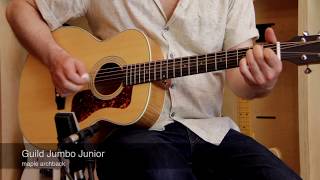 Guild Jumbo Junior flame maple demo [upl. by Cortney951]