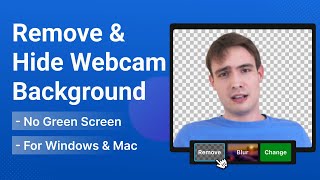 Without Green Screen Remove amp Hide Webcam Background on Windows amp Mac [upl. by Nohshan]