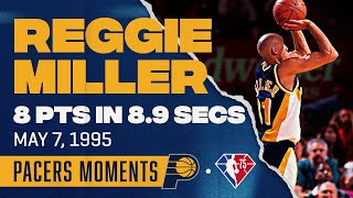 Reggie Millers 8 points in 89 seconds to beat the Knicks  Complete Video  Indiana Pacers [upl. by Rider]