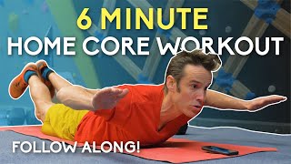 Lattice 6 Minute Home Core Workout Climbing Training Session  Floor Based [upl. by Sowell]