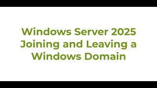 Join Server 2025 to the domain [upl. by Elvira659]