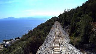 Drivers View Pelion Mountain Train Milies  Ano Lechonia Greece  395 [upl. by Avril]