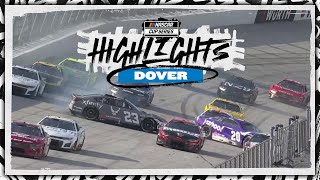 Massive wreck breaks out in Stage 3 at Dover  NASCAR [upl. by Bax75]