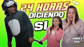 24 horas diciendo SI A TODO Con broma inesperada [upl. by Kcirdot]