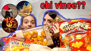 ASSAGGIAMO SNACK DI NATALE SPAGNOLI E DI HALLOWEEN Chi vincerà [upl. by Adnema]