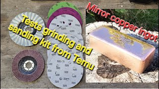 Mirror ingot  Tests sanding kit from Temu  ASMR metal melting [upl. by Eram]