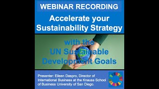 Accelerate you Sustainability Strategy with the United Nations Sustainable Development Goal [upl. by Adaynek]