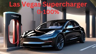 New Supercharger V3 250kW  Arroyo Crossing 48 Stall  0100 Test  2023 Tesla Model 3 Performance [upl. by Locke]