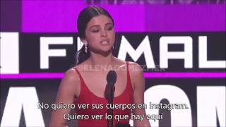 Discurso de Selena en los AMAs Traducido al español [upl. by Hcab]