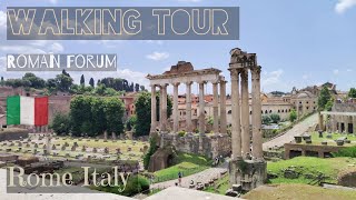 Roman Forum walking tour 4k  Rome Italy 🇮🇹 tour travel italy rome walkingtour romanforum [upl. by Martinic]