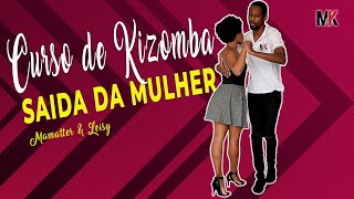 CURSO DE KIZOMBA  Saída da mulher [upl. by Ynnaf]