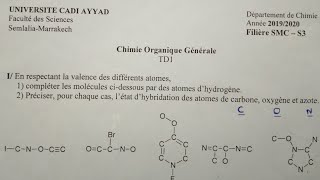 correction de TD1 chimie organique générale exercice 1 [upl. by Aysahc]