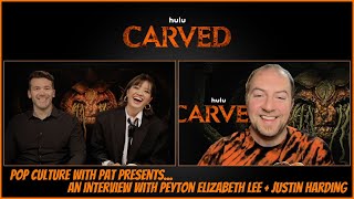 Peyton Elizabeth Lee and Justin Harding Talk Hulu Halloween Horror Film CARVED [upl. by Ennaitsirhc]