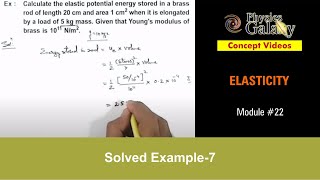 Class 11 Physics  Elasticity  22 Solved Example7 on Elasticity  For JEE amp NEET [upl. by Joao43]