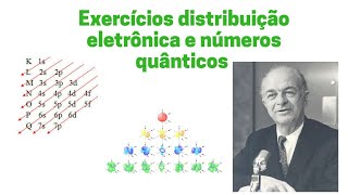 27  Exercícios distribuição eletrônica e números quânticos [upl. by Ecirtam]