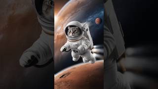 Cats on Mars  2050 😺 🌙 🐈 shorts cat catlover viral ai mars [upl. by Lucius]