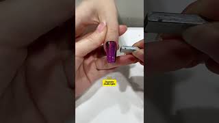 Cats eye ribbonnailart nailtutorial nailtech cateyegel [upl. by Aivitnahs]