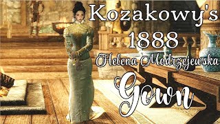 Skyrim Mod  Kozakowys 1888 Helena Modrzejewska Gown [upl. by Watt]