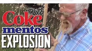 TheAngryGrandpaShow Diet Coke amp Mentos Explosion 😂 KidBehindACamera [upl. by Norag]