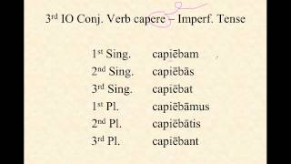 3rd IO Conjugation Verbs in Latin [upl. by Willet]