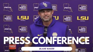 LSU Defensive Coordinator Blake Baker Press Conference [upl. by Eiddam]