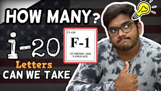 How many i20 Letters can we take   తెలుగు  MS IN USA [upl. by Aleira]