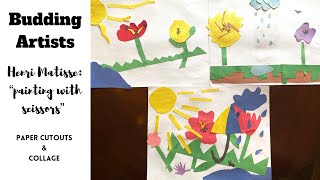 Henri Matisse “painting with scissors” paper collages for kids [upl. by Primalia804]