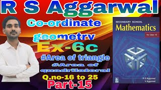 Rs aggarwal cbse Class 10th mathematics exercise6cCoordinate geometry Qno16 to 25 maths [upl. by Noitsuj]