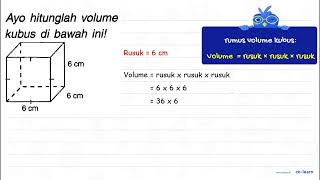 Ayo hitunglah volume kubus di bawah inil 6 cm 6 cm 6 Cm [upl. by Alat]