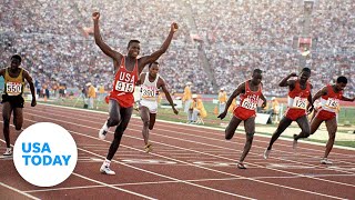 Carl Lewis supporting Noah Lyles ShaCarri Richardson at Paris Olympics  USA TODAY [upl. by Vicki]