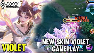 AOV  NEW SKIN VIOLET GAMEPLAY  ARENA OF VALOR LIÊNQUÂNMOBILE ROV COT [upl. by Tharp77]