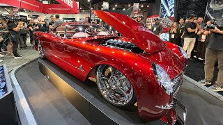 Dave Kindig Unveils Ridler Award Winning TwelveAir 1953 Chevy Corvette at SEMA 2024 [upl. by Ennoirb]