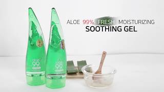 Aloe 99 Soothing Gel Fresh Moisturizing  Holika Holika ID [upl. by Niveek119]