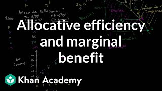 Allocative efficiency and marginal benefit  Microeconomics  Khan Academy [upl. by Elka]