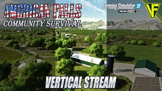 Community Survival American Falls  Farming Simulator 22 Live Vertical [upl. by Adranoel]