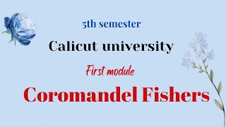 COROMANDEL FISHERS  Calicut university  5th sem Indian Writing In English  Summary [upl. by Geri478]