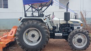 Eicher 557 4wd tractor 🚜 heavy duty machine [upl. by Sucramaj]