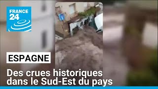 Espagne  des crues historiques dans le SudEst du pays • FRANCE 24 [upl. by Irtak]