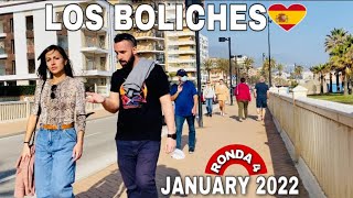 LOS BOLICHES FUENGIROLA MALAGA SPAIN PASEO MARITIMO BEACH WALK IN JANUARY 2022 4K Ms Fuengirola [upl. by Mcgee176]