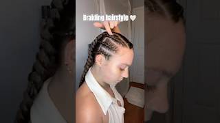 Braiding hairstyle❤️fyp explore hairstyle hairtutorial braids hair haircare cutehairstyle [upl. by Eelimaj]