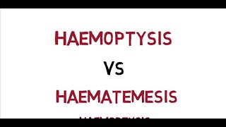 haemoptysis vs haematemesis [upl. by Aehsal]