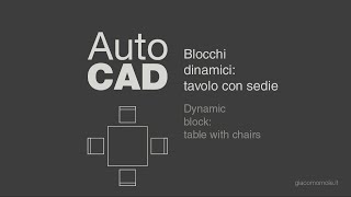 AutoCAD  Blocchi Dinamici  Tavolo con Sedie [upl. by Nyrb]