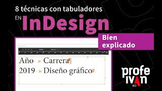 8 técnicas con tabuladores en InDesign [upl. by Sone]