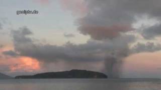 Eruptions at Anak Krakatau volcano [upl. by Alvina]