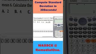 How to find Standard Deviation using Scientific CalculatorWASSCE SATElective Math OBJ wassce [upl. by Haletky417]