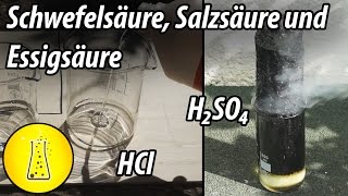 Schwefelsäure Salzsäure und Essigsäure mit Wissensreaktor [upl. by Auqinet321]