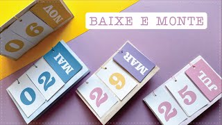 CALENDÁRIO PERMANENTE 2  COMO FAZER  BAIXE E MONTE [upl. by Docia]