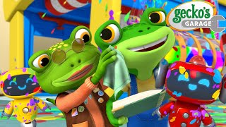 Oops Gecko Family Photo Shoot Surprise  Geckos Garage 🚚 Toddler Fun Learning [upl. by Enerahs685]